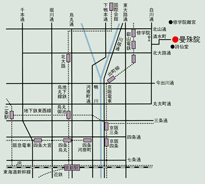 曼殊院門跡地図